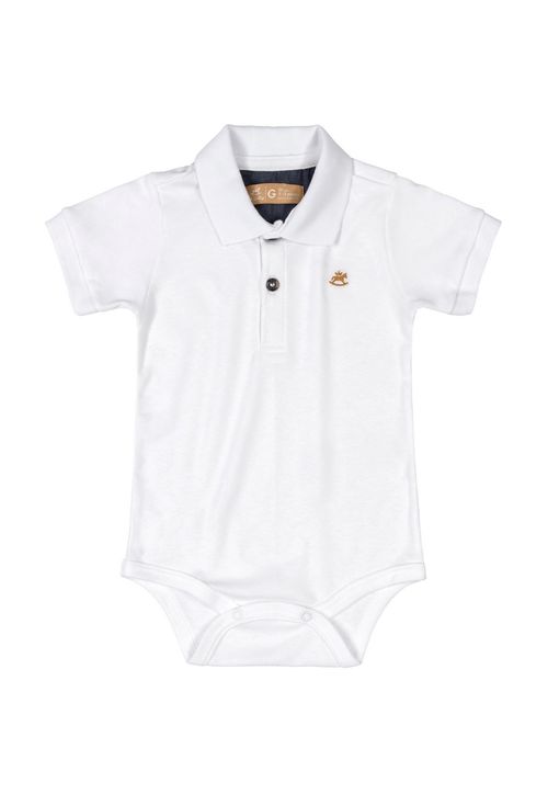 Body Polo Básico para Bebê (Branco) Up Baby