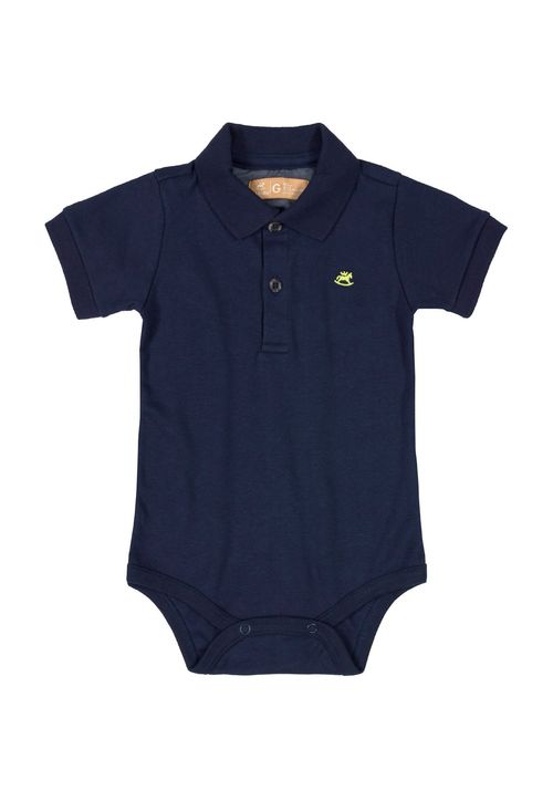 Body Polo Básico para Bebê (Azul) Up Baby