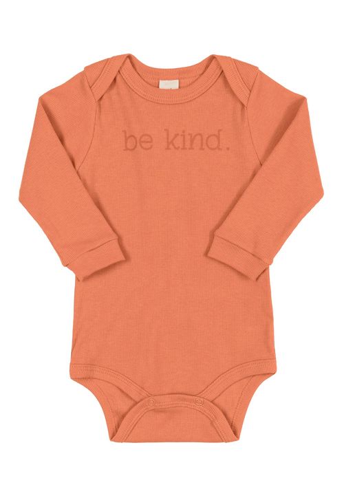 Body Manga Longa Nature (Laranja) Up Baby