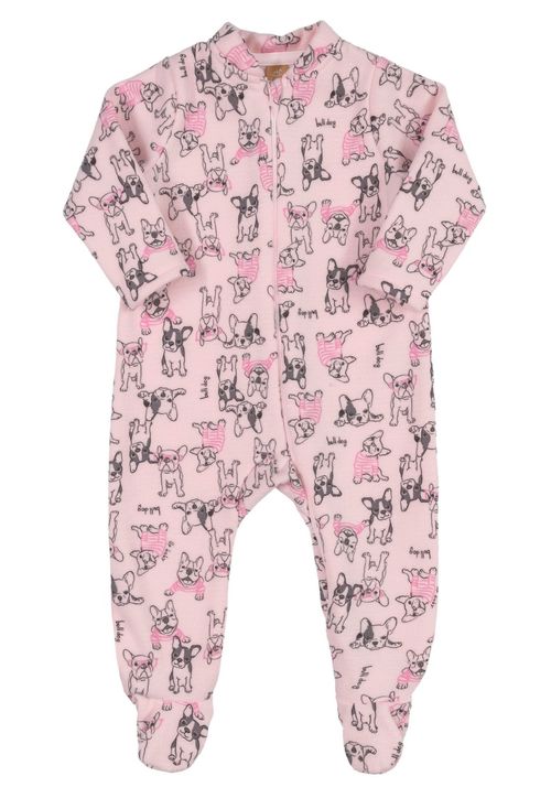 Macacão Pijama Soft para Bebê Menina (Rosa) Up Baby