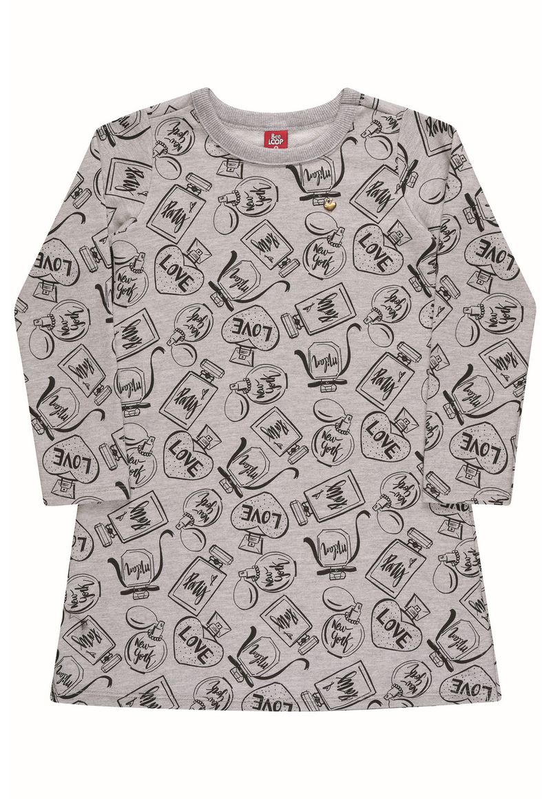 Bee-Loop---Vestido-Manga-Longa-Infantil-Cinza