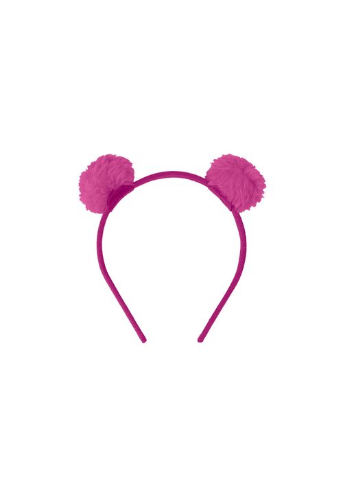 Tiara Infantil com Pompons (Rosa Pink) Quimby
