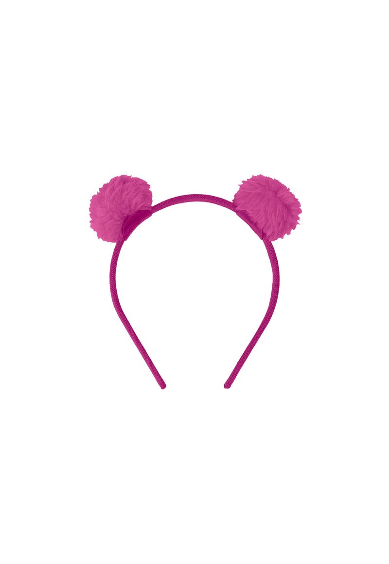 Quimby---Tiara-Infantil-com-Pompons-Rosa-Pink