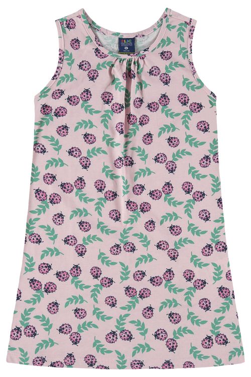 Vestido Infantil Feminino Estampado (Rosa Claro) Plic Ploc