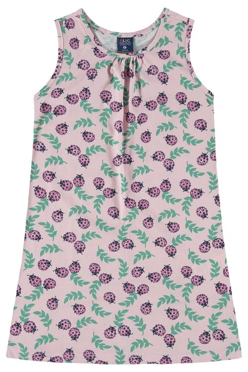 Vestido Infantil Feminino Estampado (Rosa Claro) Plic Ploc