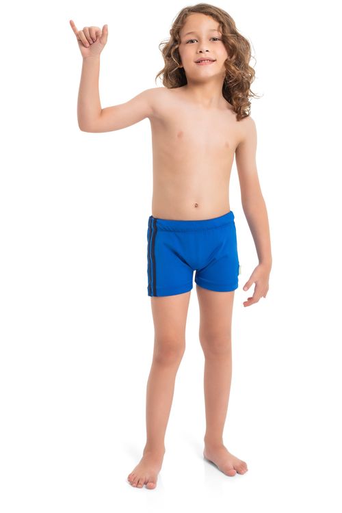 Sunga Boxer Infantil com Proteção FPS+50 (Azul) Quimby