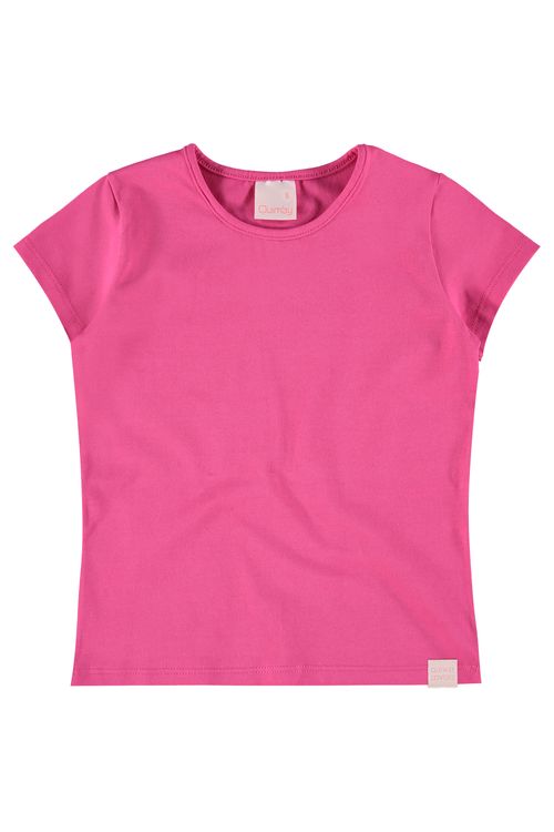 Blusa Básica Para Menina (Rosa) Quimby