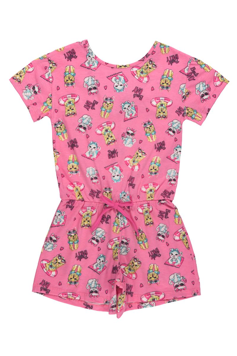 Bee-Loop---Macaquinho-Infantil-Curto-Feminino-Rosa
