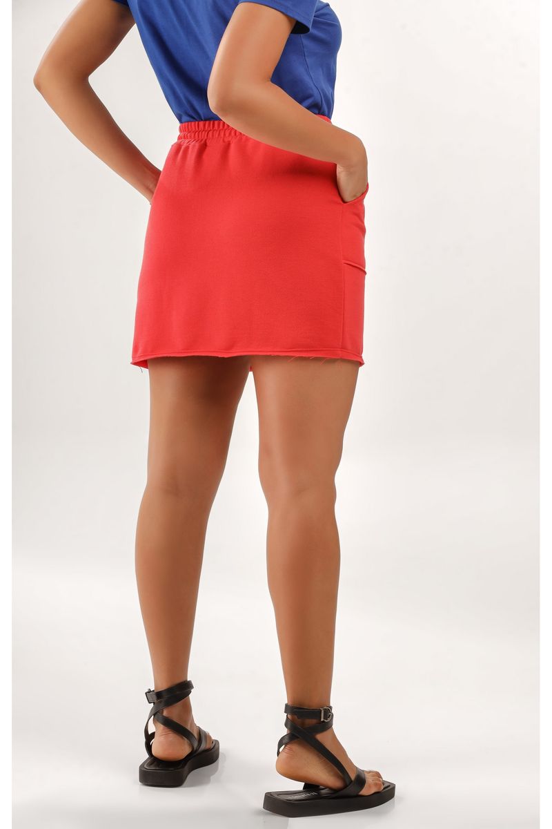 Just-Basic---Saia-Feminina-em-Moletom-Vermelho