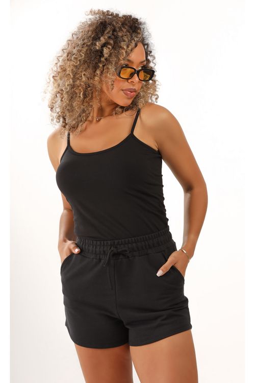 Blusa de Alcinha Feminina (Preto) Just Basic