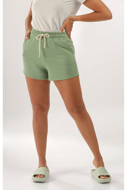 Short Feminino em Moletinho (Verde) Just Basic