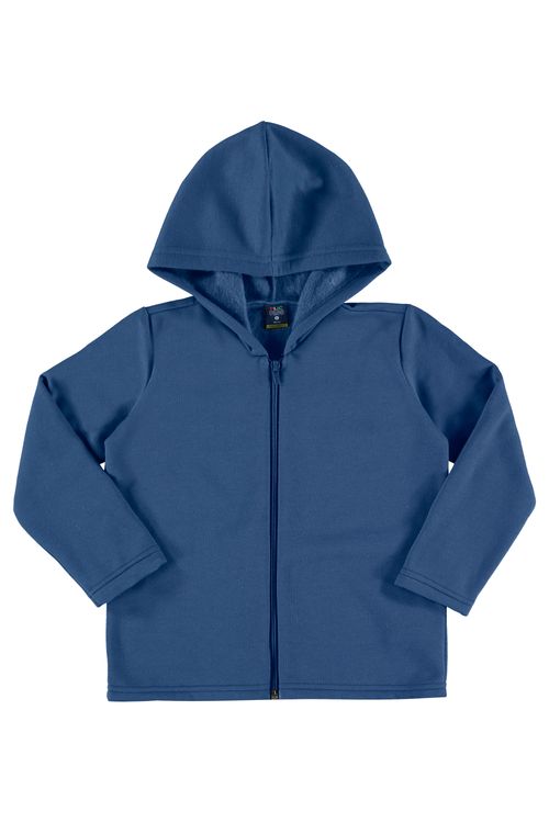 Jaqueta Básica Infantil Masculina de Moletom (Azul) Plic Ploc