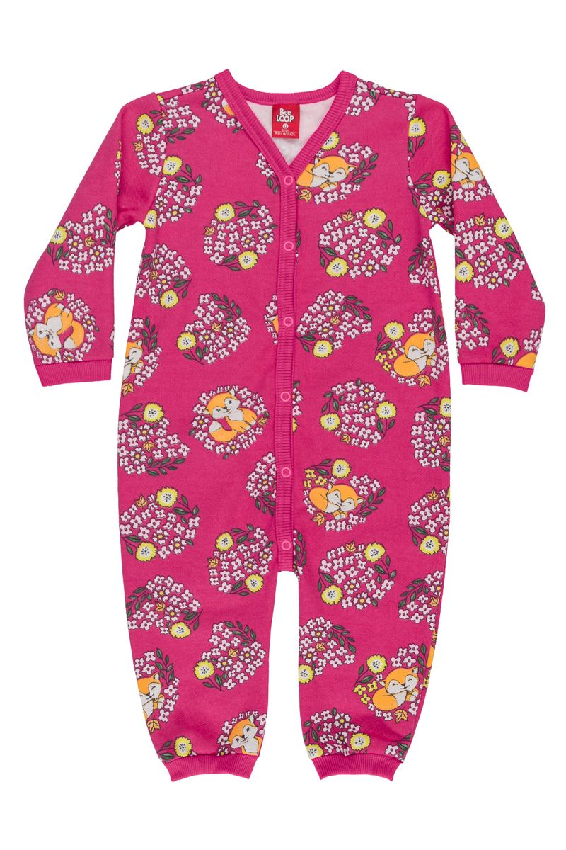 Bee-Loop---Macacao-Longo-em-Moletom-para-Bebe-Rosa