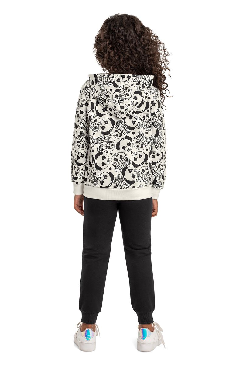 Bee-Loop---Jaqueta-Infantil-para-Meninas-em-Moletom-Bege