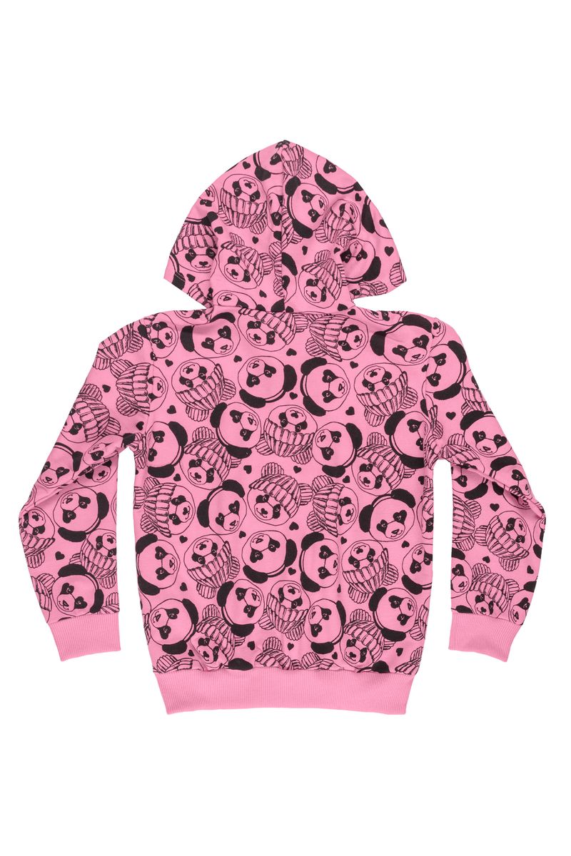 Bee-Loop---Jaqueta-Infantil-para-Meninas-em-Moletom-Rosa