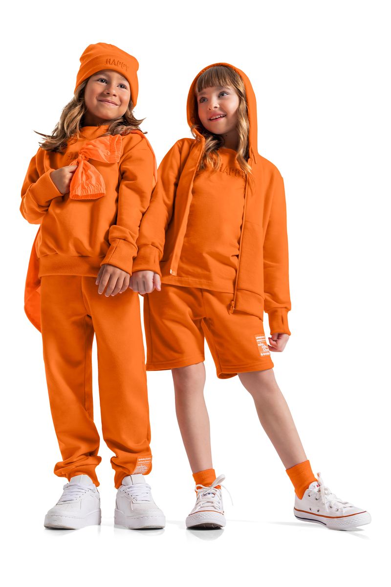 Quimby---Camiseta-Infantil-Meia-Malha-Laranja