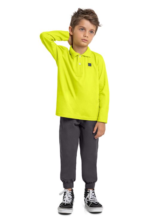 Camisa Polo Infantil Masculina (Verde) Quimby