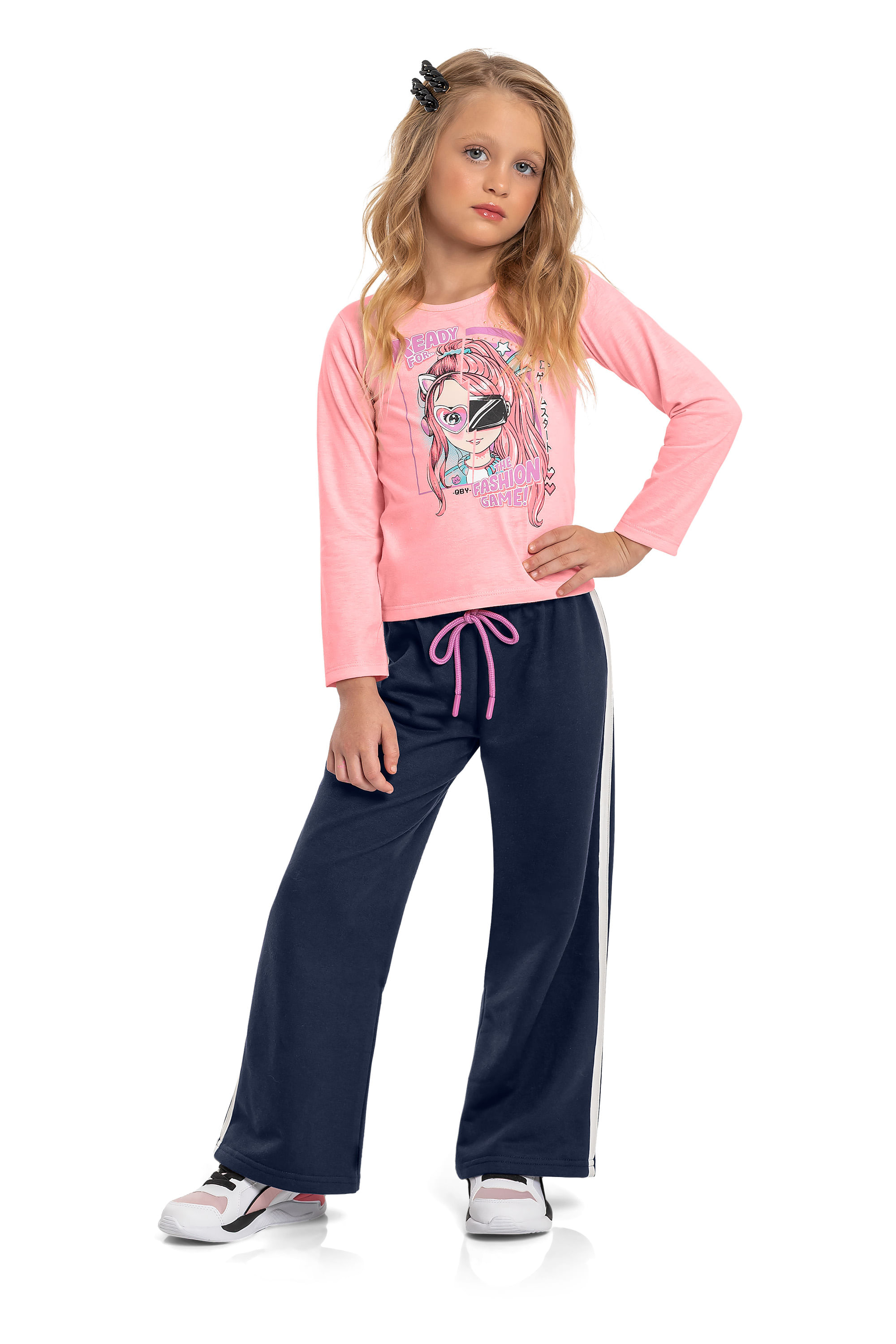 Blusa Infantil para Menina (Rosa Pink) Quimby