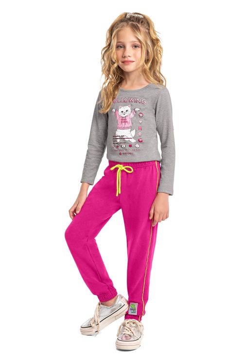 Calça Infantil Molecotton (Rosa Pink) Quimby