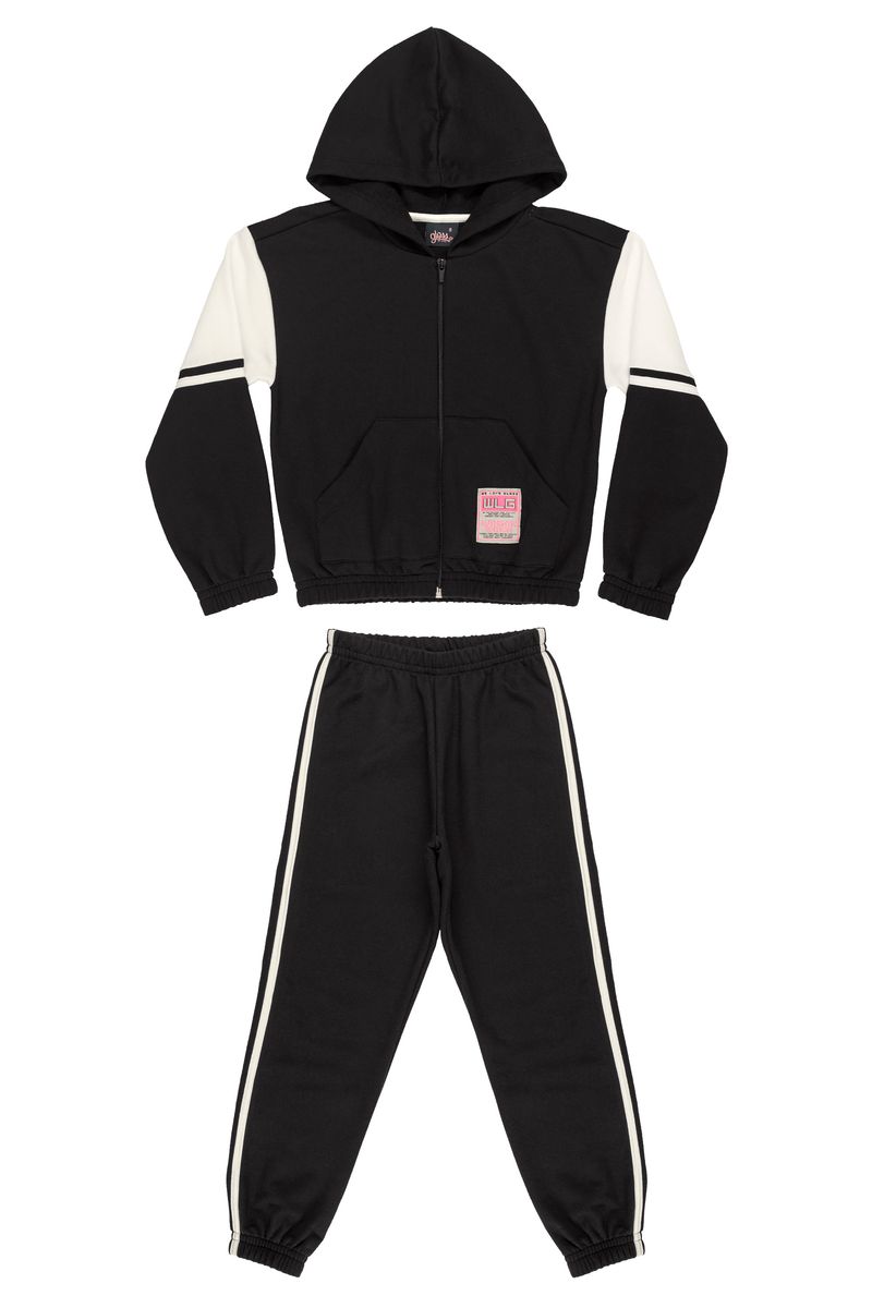 Gloss---Conjunto-Infantil-com-Jaqueta-e-Calca-em-Moletom-Preto