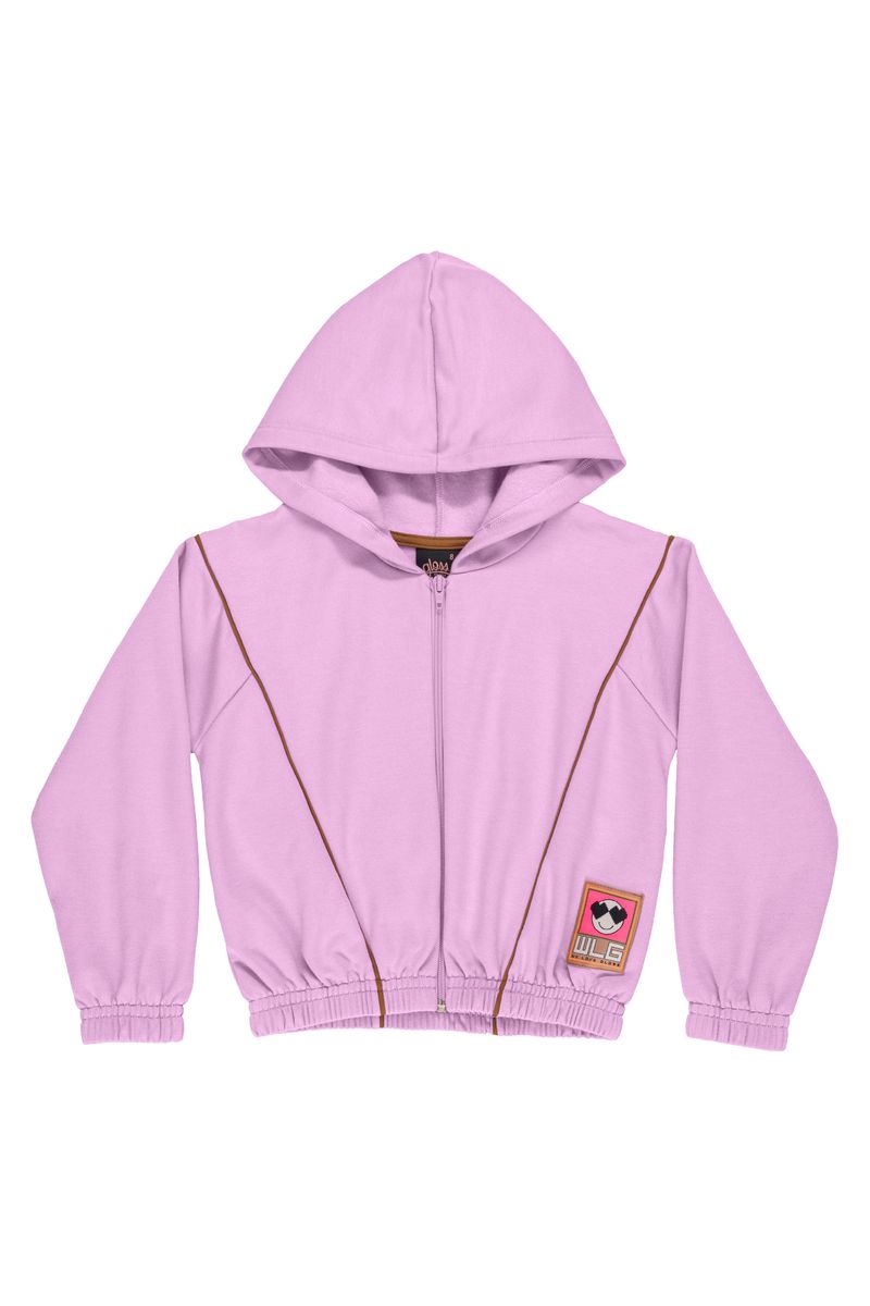 Gloss---Jaqueta-Infantil-para-meninas-em-Moletom-com-Capuz-Roxo