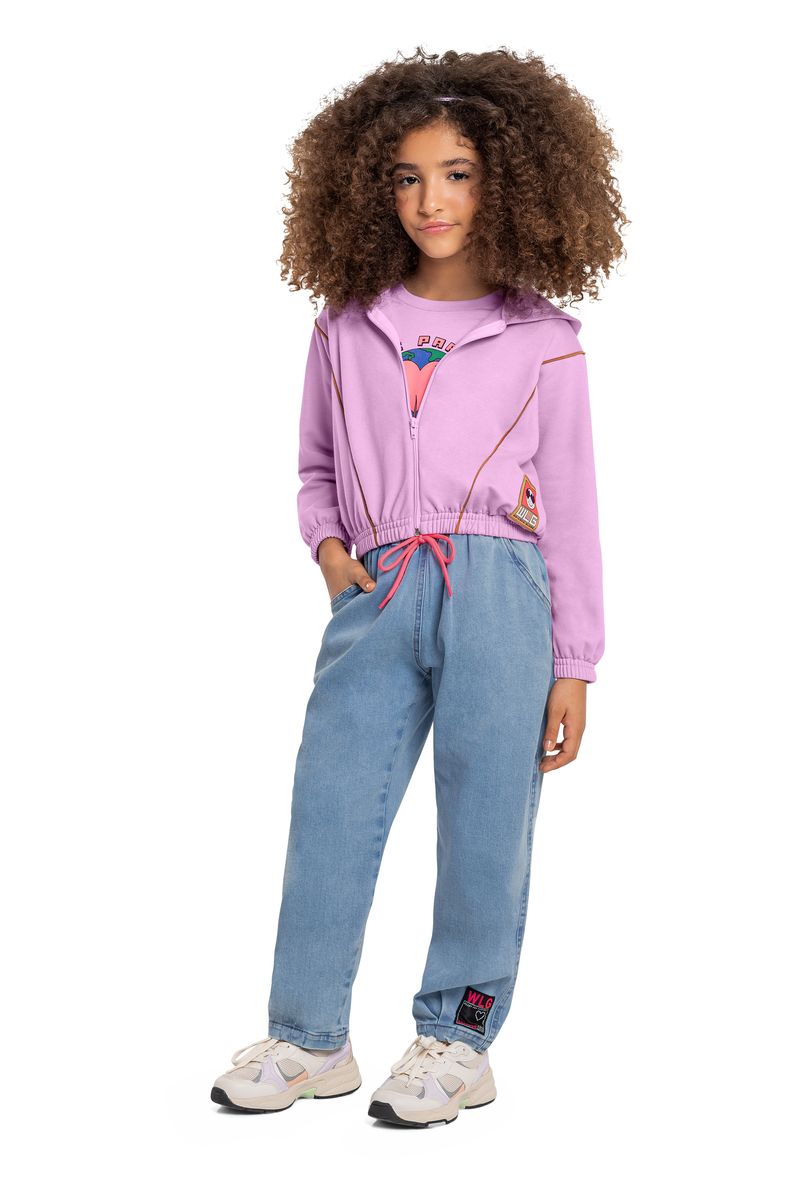 Gloss---Jaqueta-Infantil-para-meninas-em-Moletom-com-Capuz-Roxo