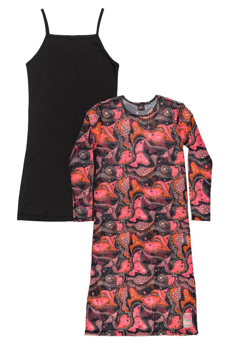 Gloss---Vestido-Juvenil-em-Cotton-e-Sobreposicao-em-Tule-Rosa