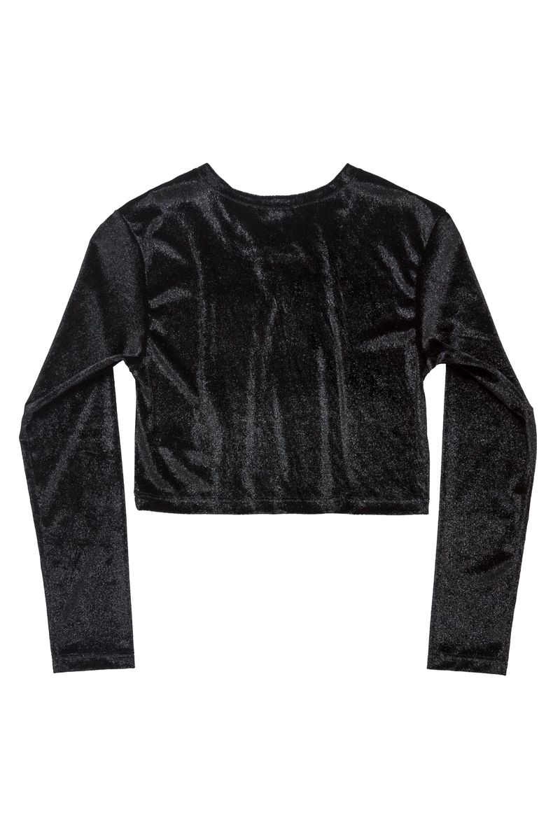 Gloss---Blusa-Cropped-em-Malha-Veludo-Infantil-Preto