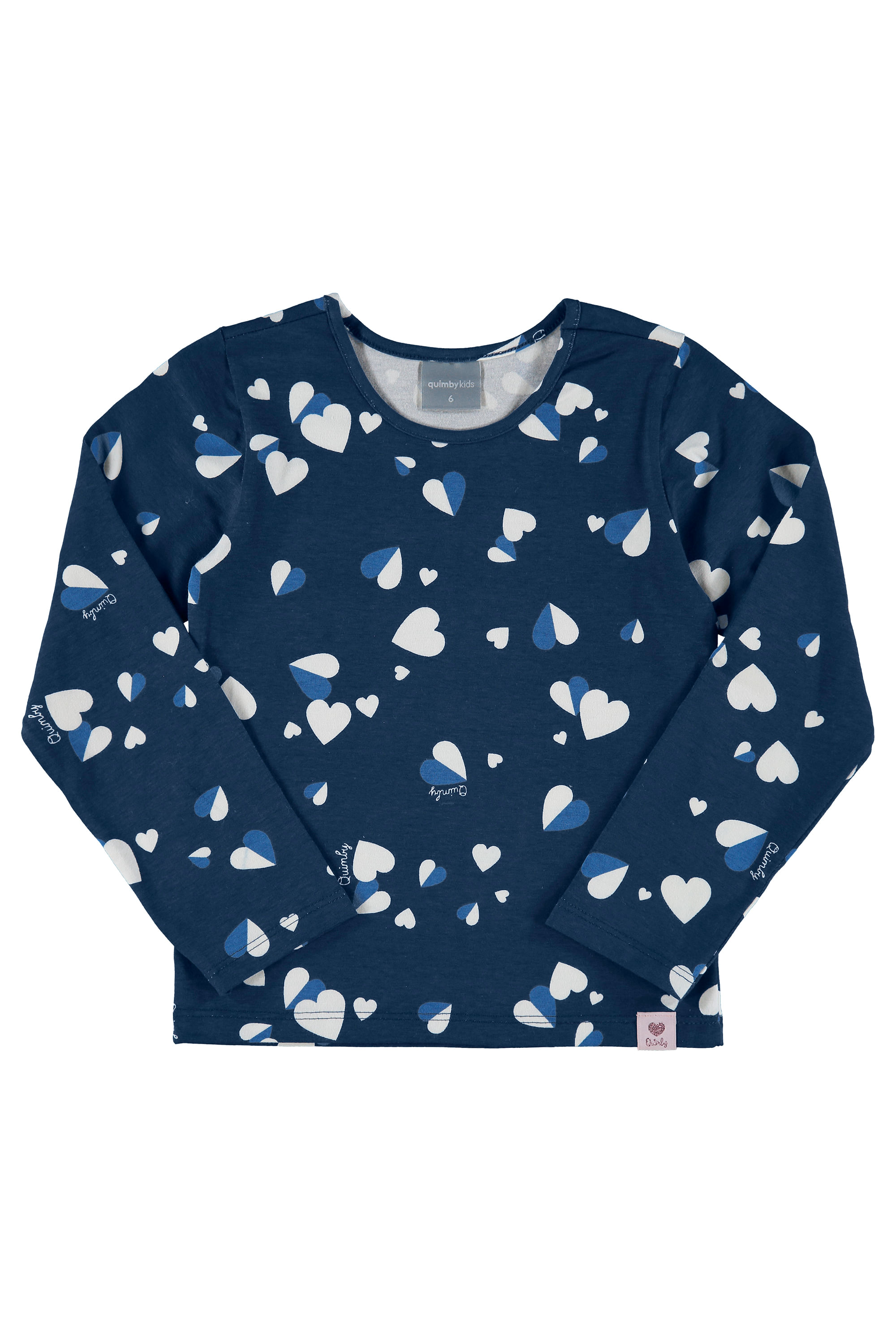 Blusa Manga Longa Infantil (Azul Marinho) Quimby