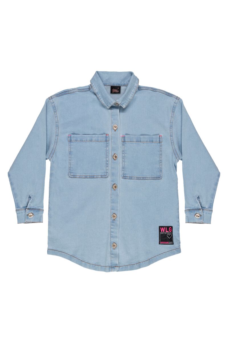 Gloss---Camisao-Manga-Longa-Oversize-em-Jeans-Juvenil-Azul