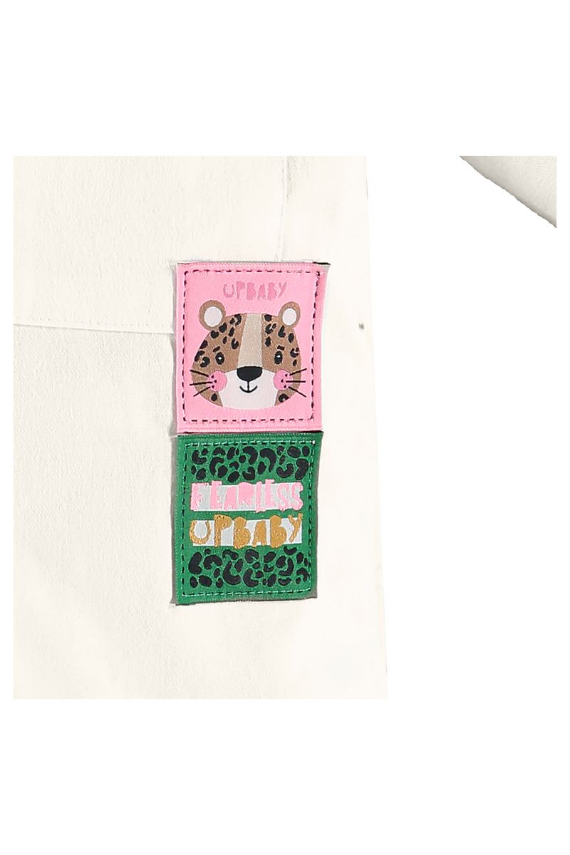 Up-Baby---Camisa-Infantil-para-Meninas-em-Tecido-Branco