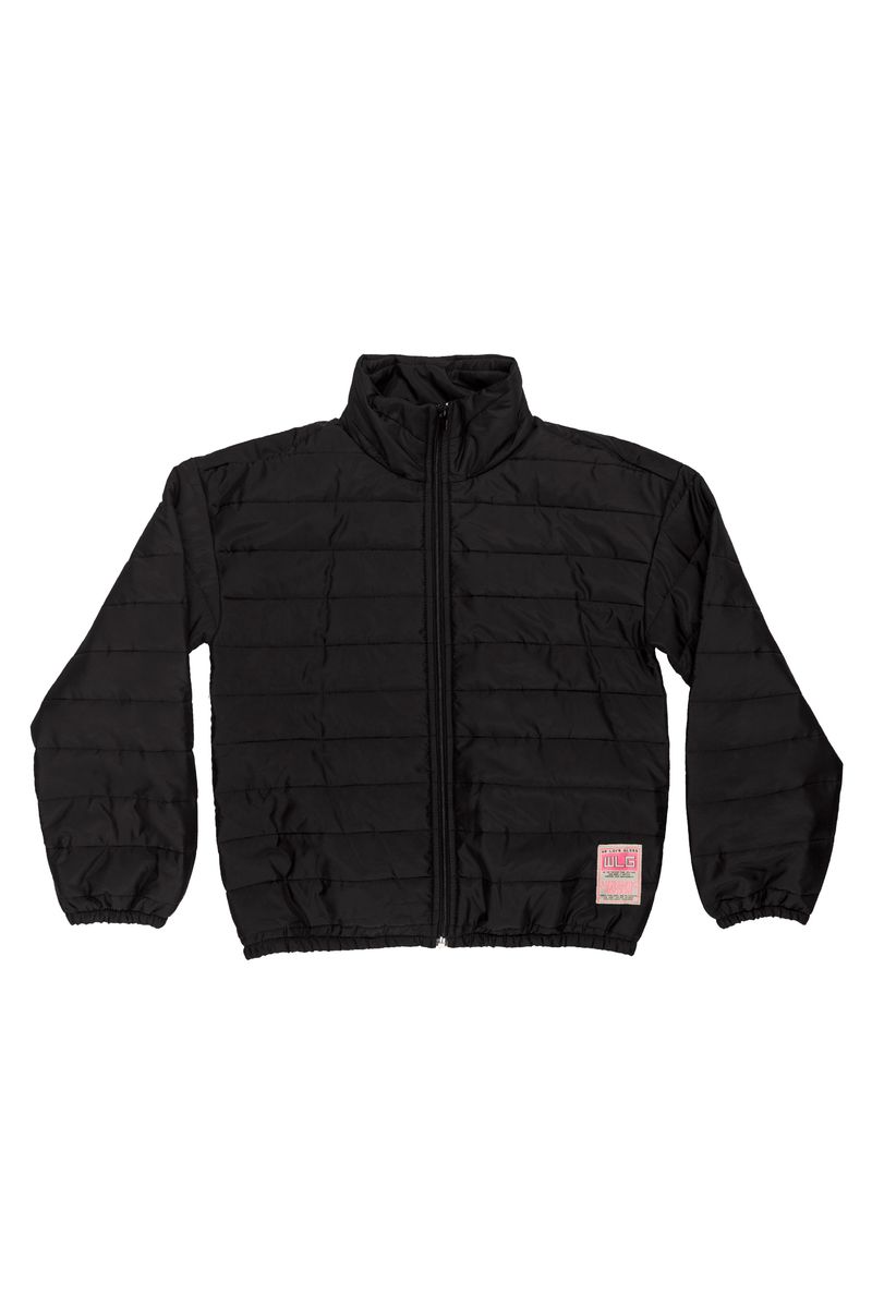 Gloss---Jaqueta-Puffer-em-Tecido-Matelasse-Infantil-para-Menina-Preto