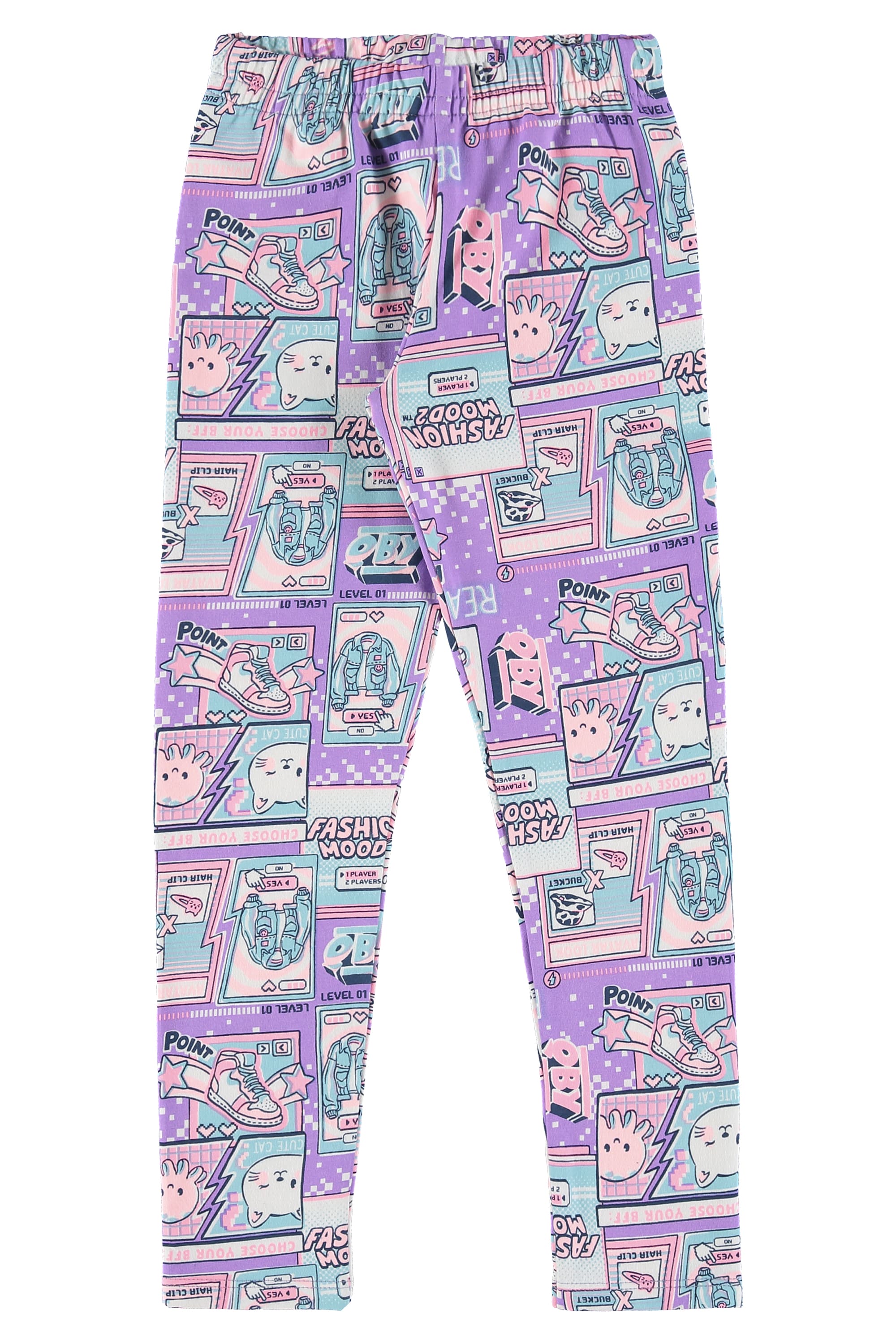 Calça Legging Estampada Infantil (Rosa) Quimby