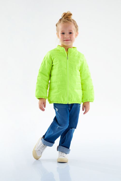 Jaqueta Puffer Infantil para Menina (Verde claro) Up Baby