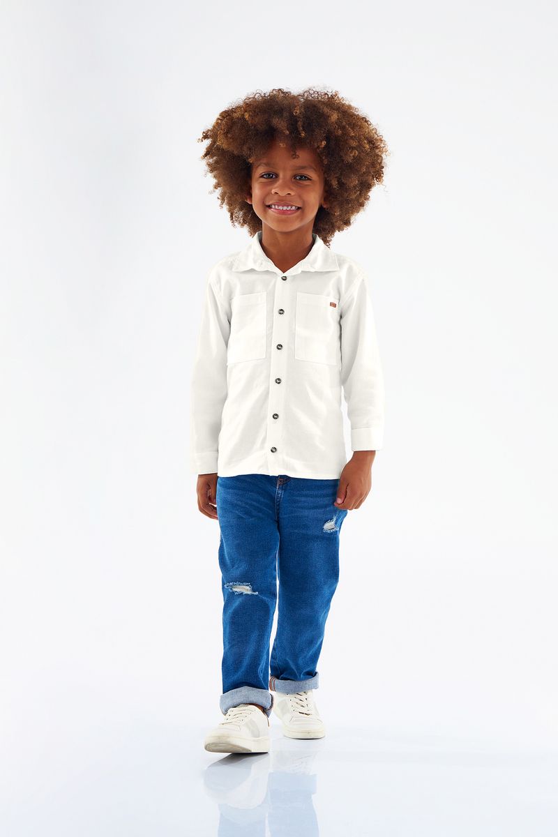 Up-Baby---Camisa-Manga-Longa-em-Tecido-flanelado-Infantil-Masculina-Off-White