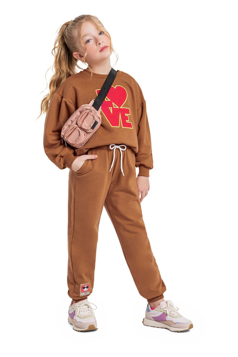 Gloss---Calca-Clochard-em-Moletom-Juvenil-para-Menina-Marrom