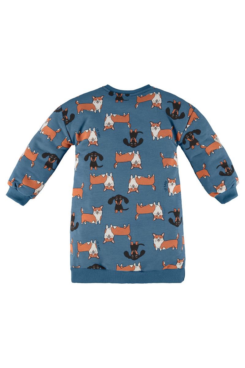 Up-Baby---Vestido-Manga-Longa-Infantil-em-Moletom-Azul