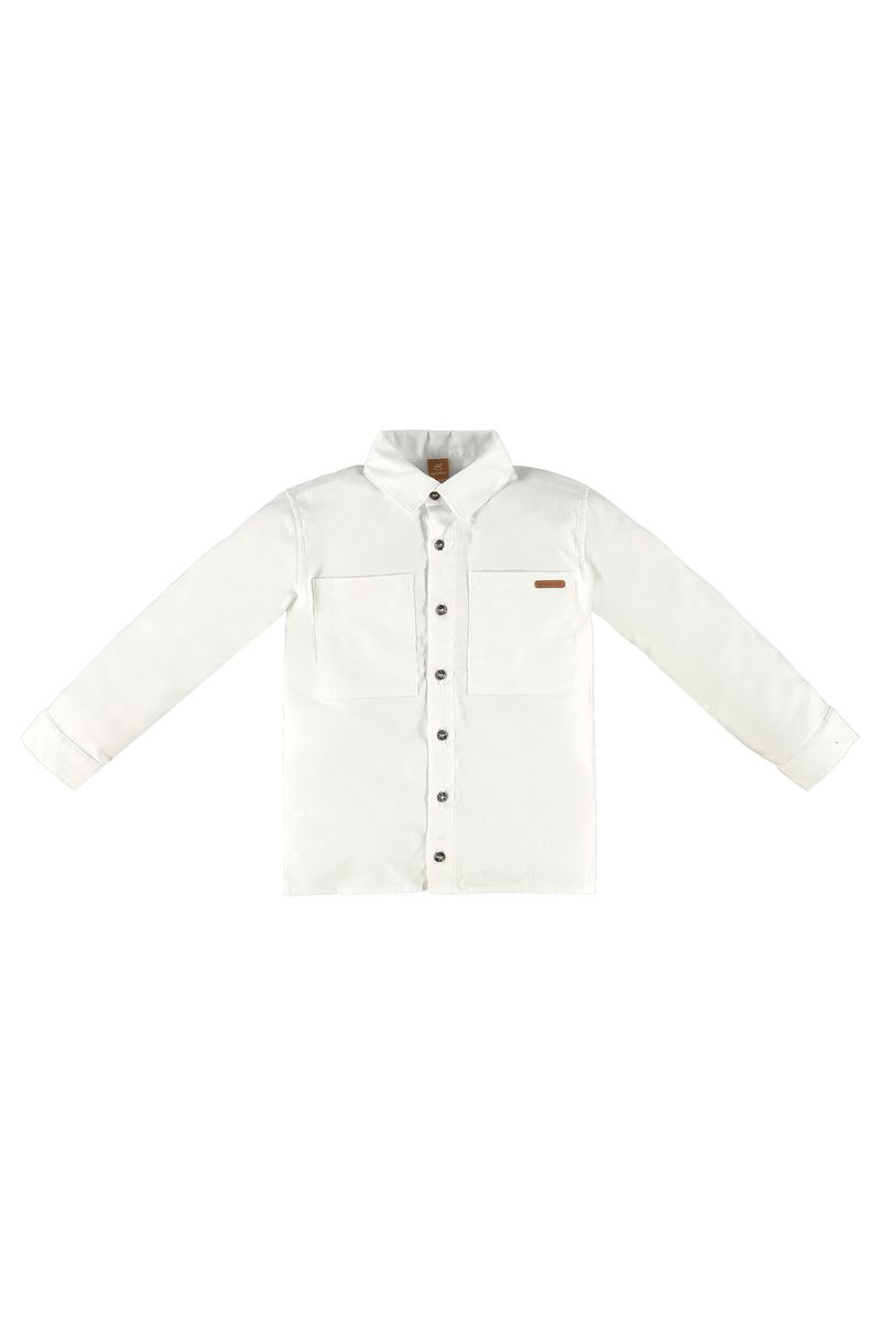 Up-Baby---Camisa-Manga-Longa-em-Tecido-flanelado-Infantil-Masculina-Off-White