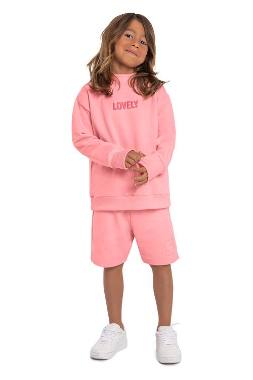 Blusão Básico em Moletom (Rosa) Quimby