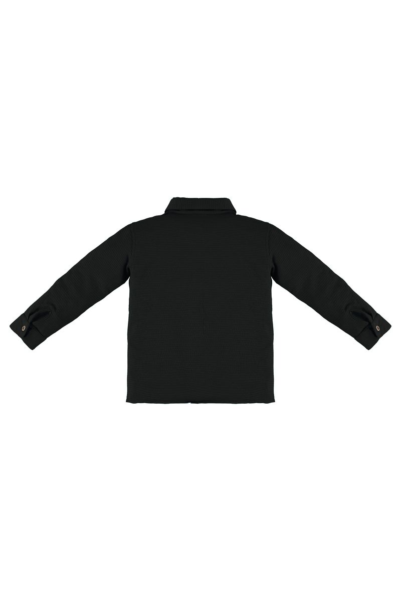 Up-Baby---Camisa-Manga-Longa-em-Malha-Texturizada-Infantil-Masculina-Preto