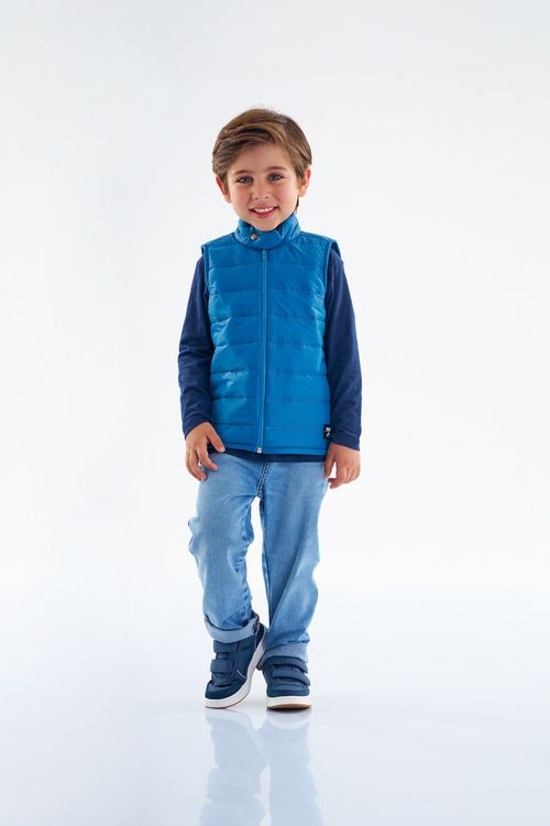 Colete Puffer Infantil para Menino (Azul) Up Baby