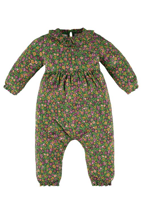 Macacão Florzinha Longo para Bebê Menina (Verde) Up Baby