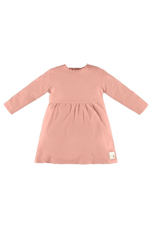 Vestido Manga Longa Infantil Nature em Molecotton (Rosa Claro) Up Baby