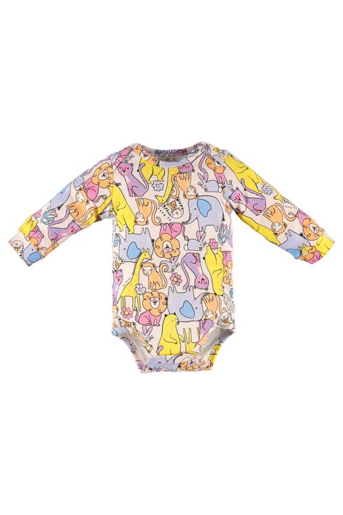 Body Feminino com Manga Longa para Bebês (Rosa Claro) Up Baby