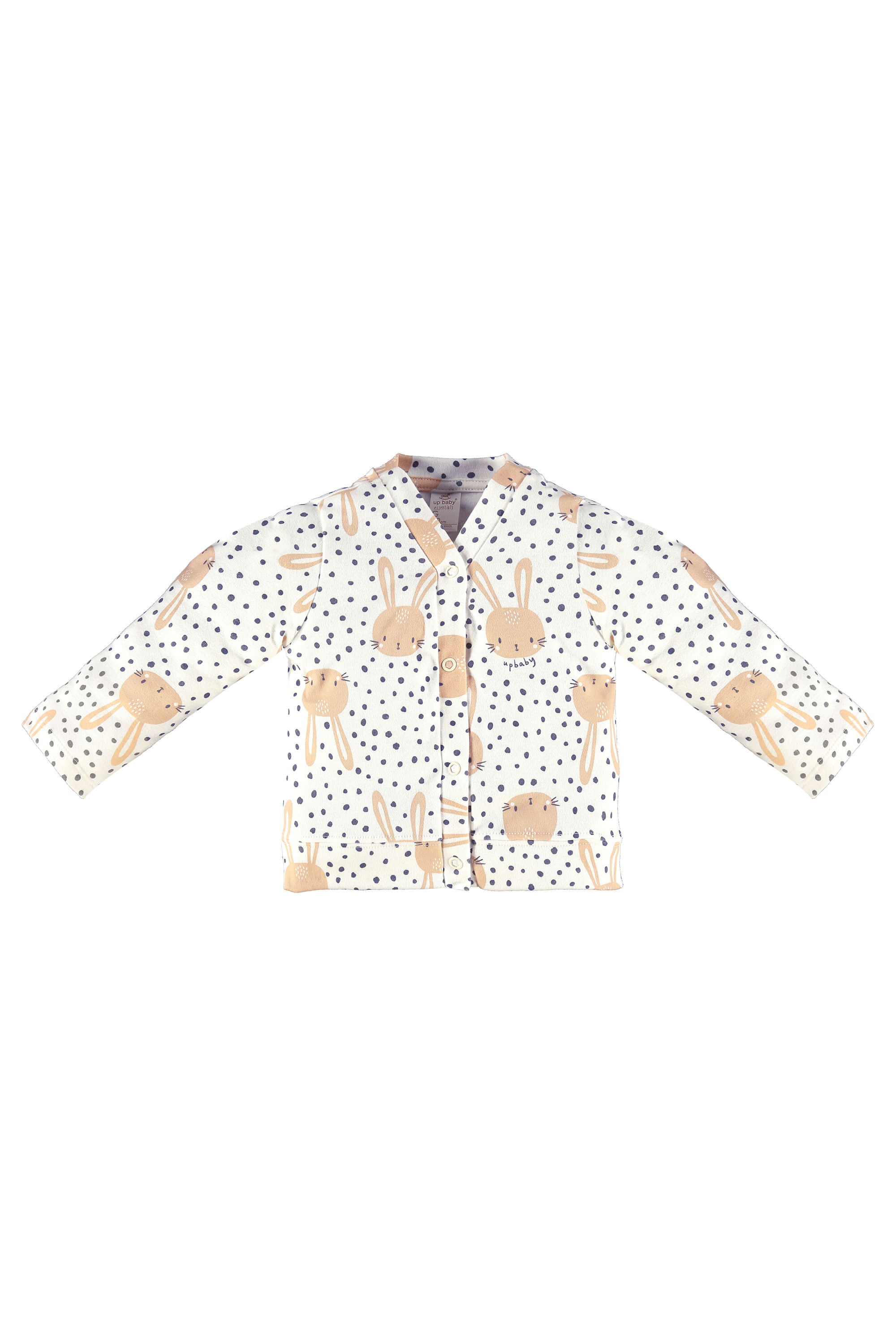 Cardigan em Suedine Feminino para Bebês (Off White) Up Baby