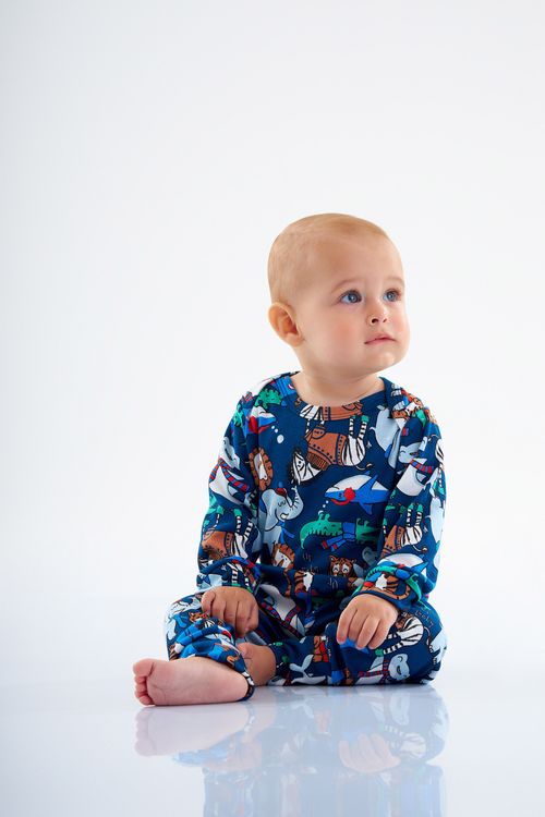 Body Manga Longa em Suedine para Bebês (Azul) Up Baby