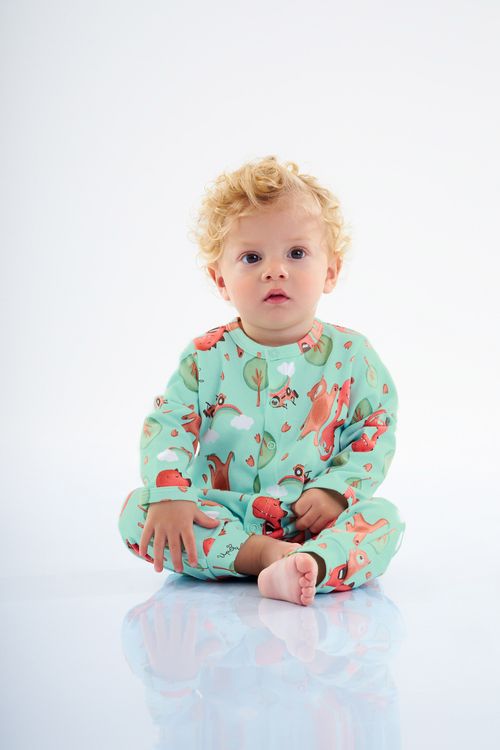 Macacão para Bebês em Suedine (Verde) Up Baby