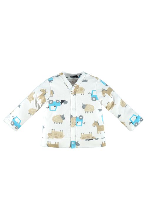 Cardigan para Bebês em Suedine (Branco) Up Baby