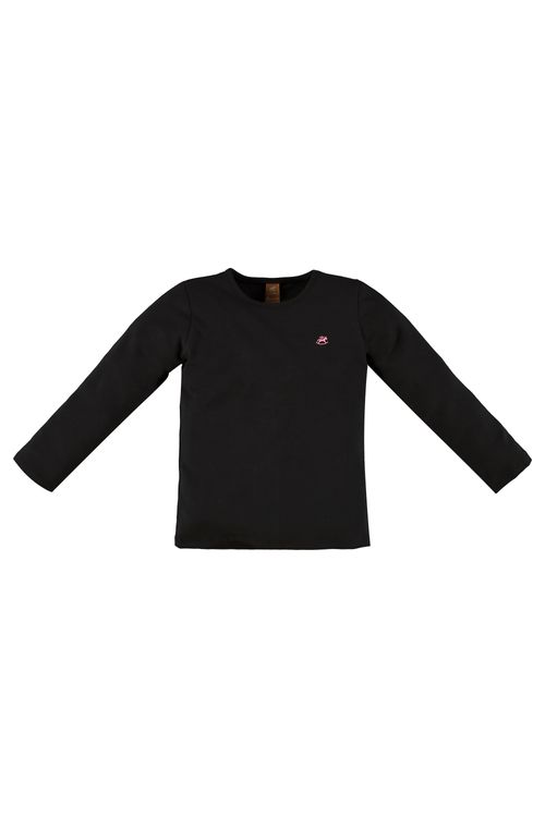 Blusa Longa Infantil em Cotton (Preto) Up Baby