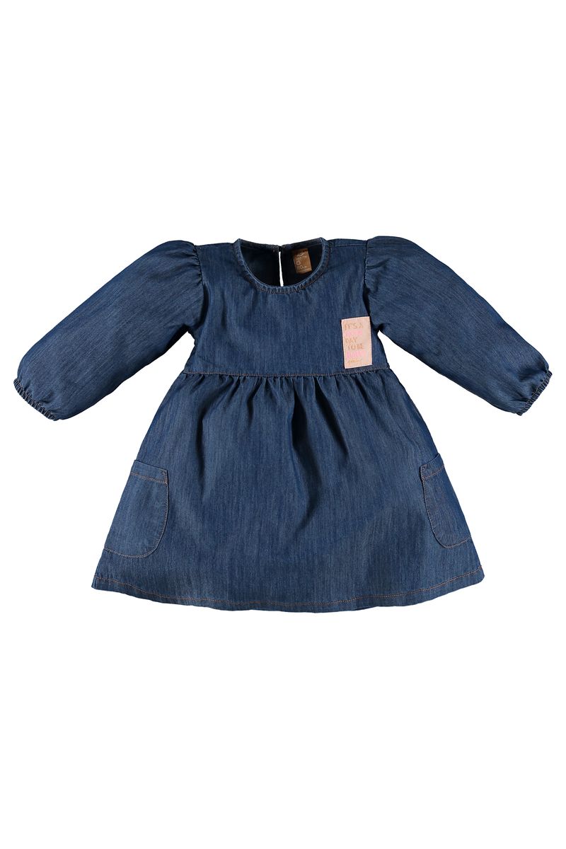 Up-Baby---Vestido-Infantil-em-Jeans-com-Elastano-Azul